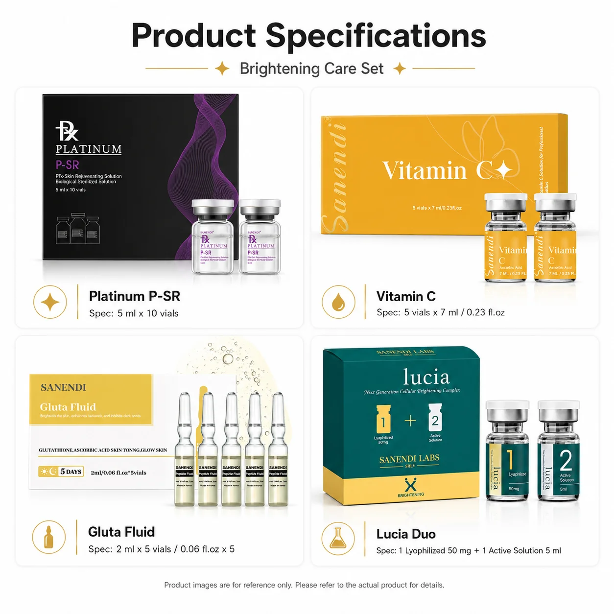 SANENDI MESOseries Set para una Piel Radiante, Sérum Potenciador de la Piel con GSH y Vitamina C para el Rostro, Sérum Demapen, Solución Hidratante para una Piel Radiante, Cuidado de la Piel Coreano