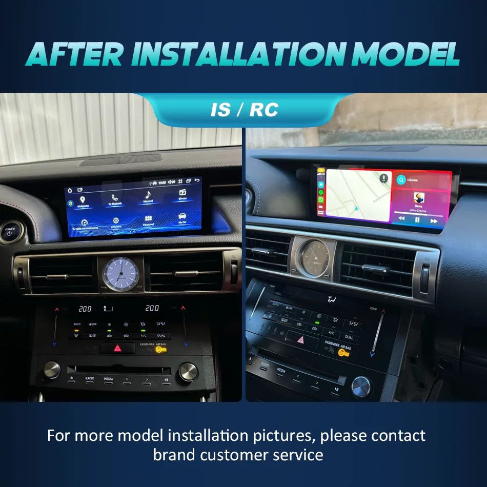 Radio Auto con Carplay Inalámbrico Nunoo Android 14 para Lexus IS RC 200 250 300 350 200t 300h Reproductor Multimedia Navegación GPS DSP