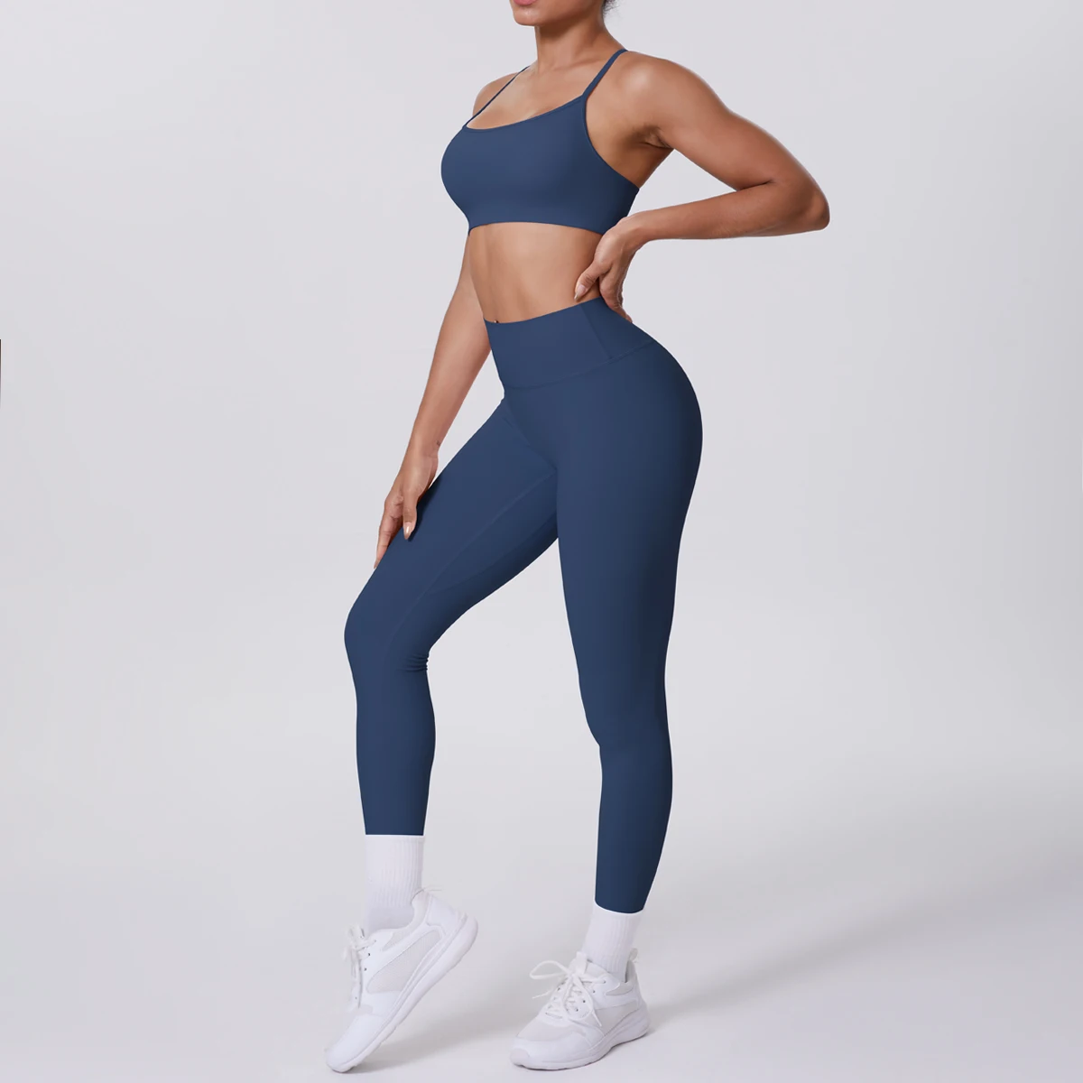 Traje de Yoga, conjunto deportivo para gimnasio, Sujetador deportivo sin costuras de alto impacto, pantalones ajustados de cintura alta y caderas para glúteos de melocotón, ropa deportiva para mujer