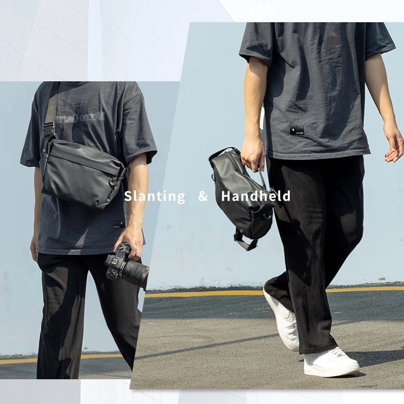Ulanzi-Bolso de hombro para cámara DSLR, bolsa de hombro impermeable para fotografía, 6L de capacidad, bolsa de mensajero para Canon, Sony y Nikon, PB008