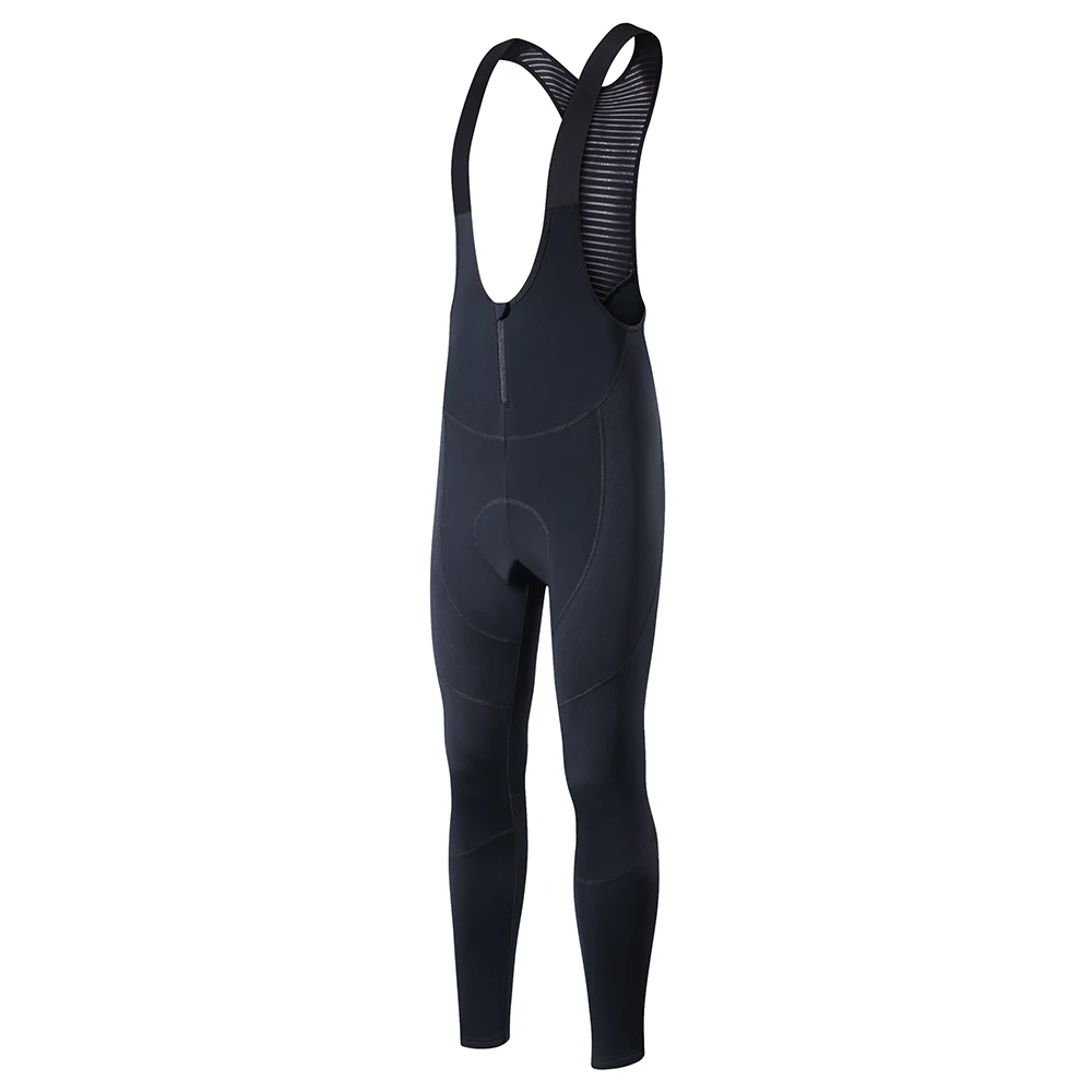 Ykywbike-medias térmicas de lana para ciclismo para hombre, medias con pechera para bicicleta de montaña Ykk con cremallera, equipo profesional, acolchado de Gel, pantalones largos para ciclismo de montaña