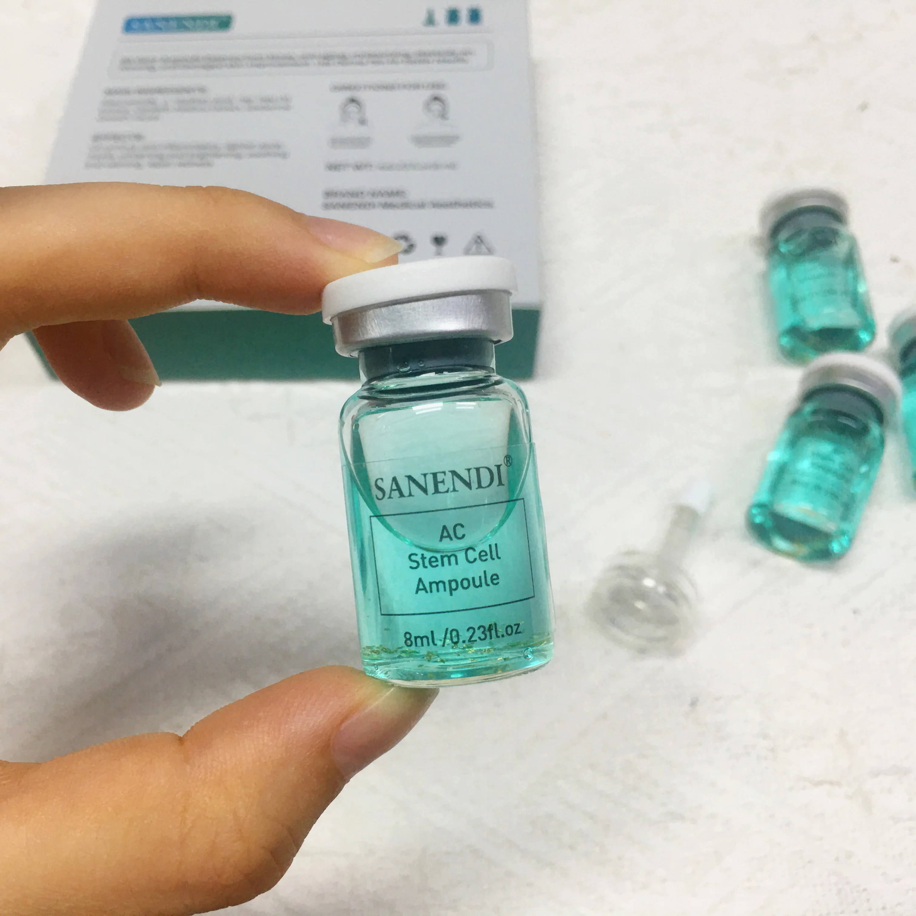 Suero de Ácido Hialurónico con ADN de Salmón AQUA Sanendi, Péptidos, Vitamina C, Ampolla VE, Esencia Hidratante y Suavizante, Belleza, Cuidado de la Piel Coreano