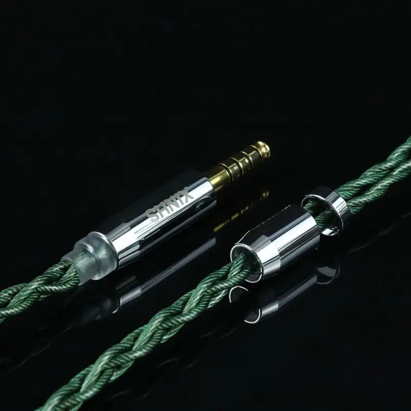 XINHS Summer Elves 7N Cable de actualización de auriculares HiFi de cobre y cristal único adecuado 0,78mm QDC para M5 Olina Fudu DZ4 Quintet F1 Pro