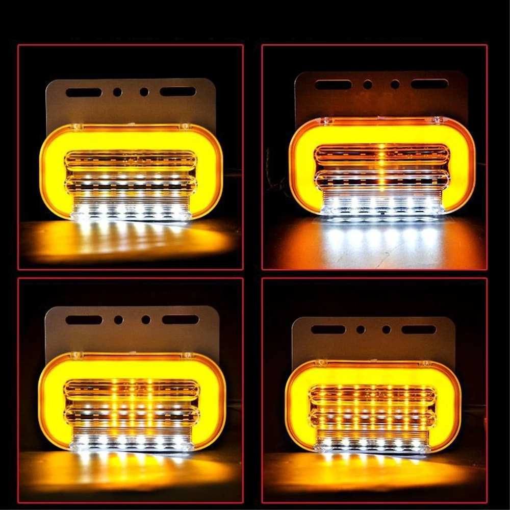 10 Uds luces de liquidación de remolque 24V luces LED de marcador para camiones iluminación luces laterales de furgoneta rojo blanco ámbar azul verde