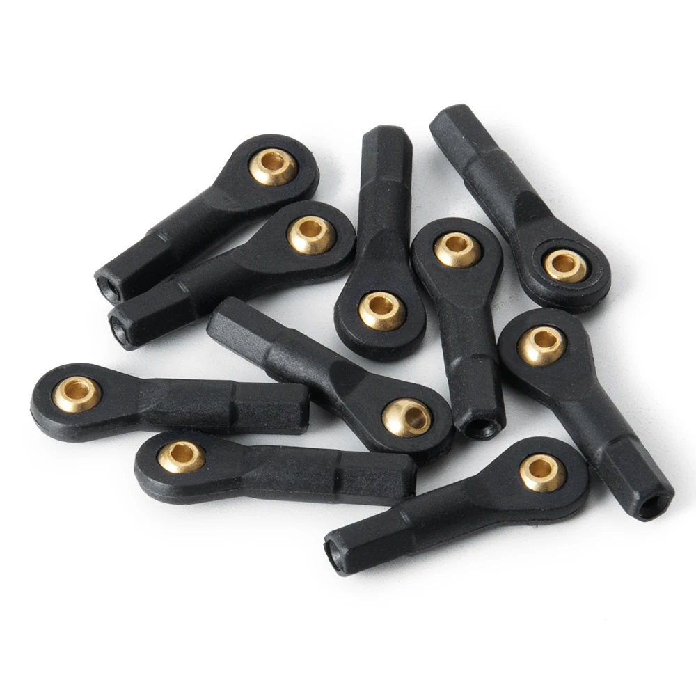 YEAHRUN 10 Uds M2 M3 extremo de varilla soporte de cabeza de bola extremos de varilla de amarre juntas esféricas de plástico tornillo de mano derecha para RC coche barco avión camiones