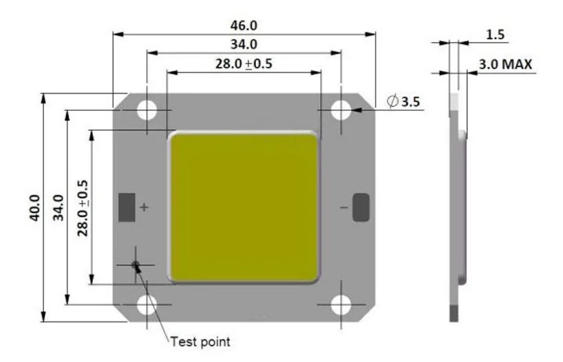 20PCS LED COB Flip Chip de Alta Potencia 4640 10W 20W 30W 50W 70W 2B50C 12B10C 2B25C 12V 30V para Lámparas de Calle