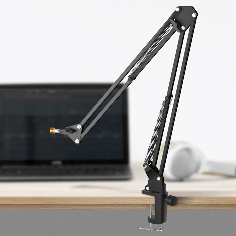 FIFINE Soporte de brazo de tijera con brazo de suspensión de micrófono ajustable para K688 K669 K670 K658 K678 K690, Ampligame A6V A8
