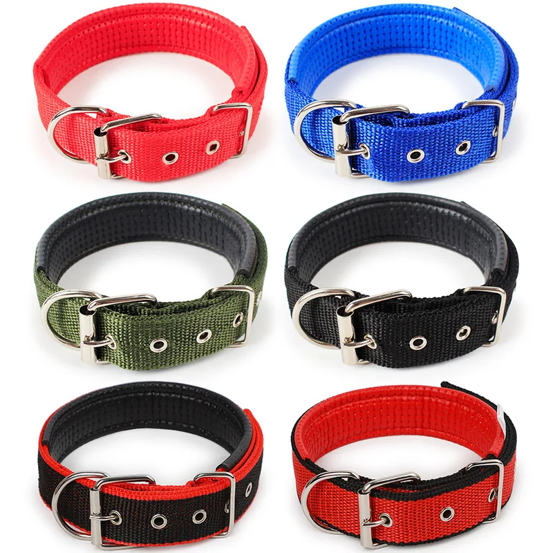 Collar ajustable de algodón suave para perros y gatos, accesorios para perros y gatos, collares para perros pequeños y grandes, tamaño Golden Retriever Dulldog S-XL