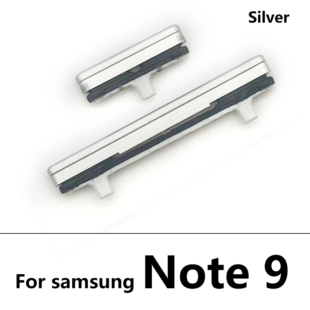 Botón de encendido y apagado de repuesto + botón lateral de volumen arriba y abajo para Samsung Note 9 10 Plus pieza de tecla de volumen