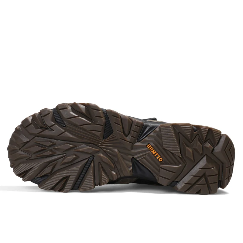 HUMTTO-zapatos de senderismo impermeables, botas de Trekking de cuero, zapatillas de deporte para exteriores para hombre, botines tácticos para acampar y cazar
