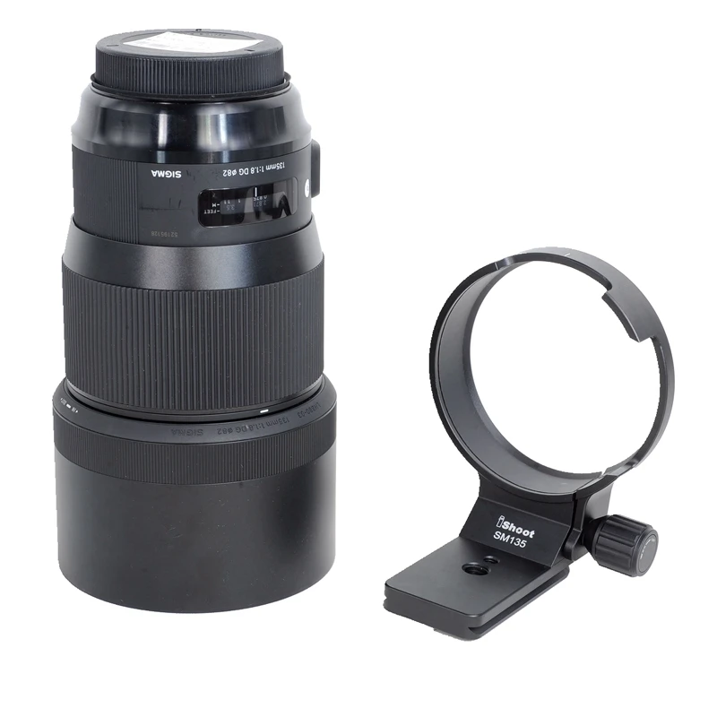 IShoot-Soporte de Collar para lente, anillo de montaje de trípode para Sigma 135mm f/1,8 DG HSM, la parte inferior de la lente de arte es Arca Swiss Fit, placa de liberación rápida