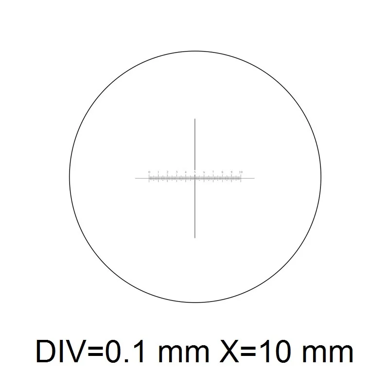 Micrómetro Ocular de 19mm de diámetro, vidrio óptico, regla cruzada, red para microscopio Biogolical, 23,2mm, Ocular, DIV 1, 0,1, 0,05, 0,2mm