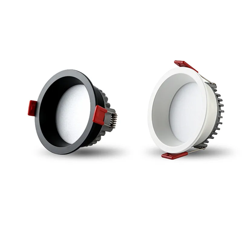 Luces LED empotradas antideslumbrantes regulables AC85~265V, luces LED de techo de 7W/9W/12W/15W, lámparas de fondo, iluminación interior