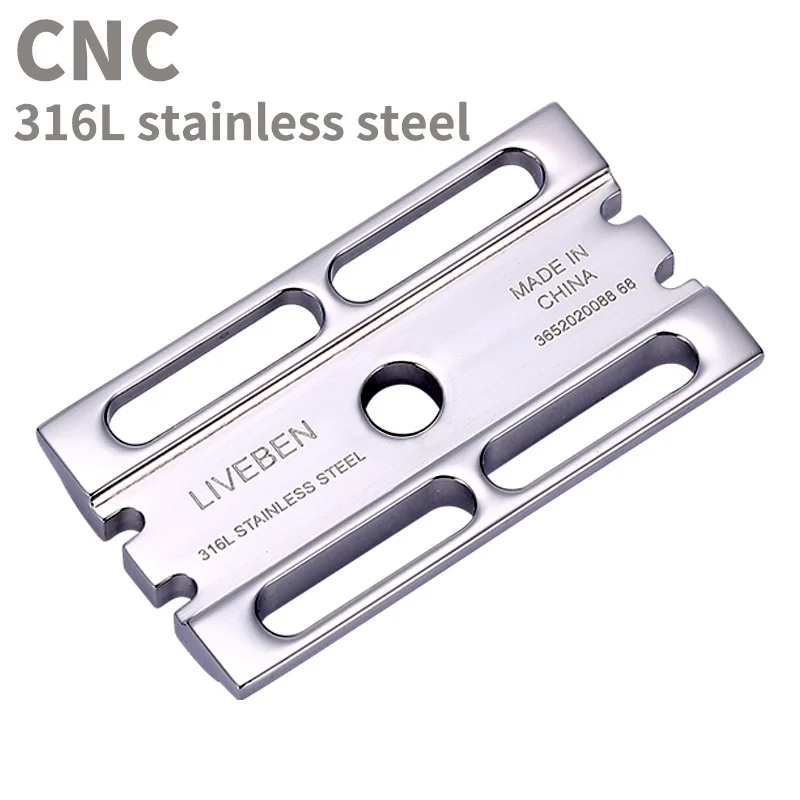 Accesorios para afeitadora Manual con cabezal de afeitar de seguridad de doble filo de acero inoxidable CNC 316L (sin mango)