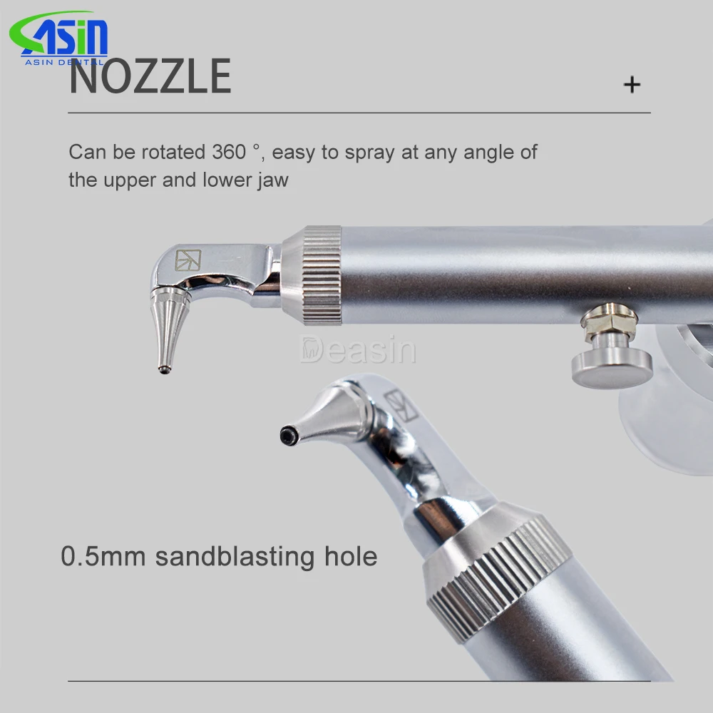 DEASIN Herramienta Dental 2 en 1: Microblaster de Óxido de Aluminio y Pulidor por Abrasión de Aire con Pulverización de Agua
