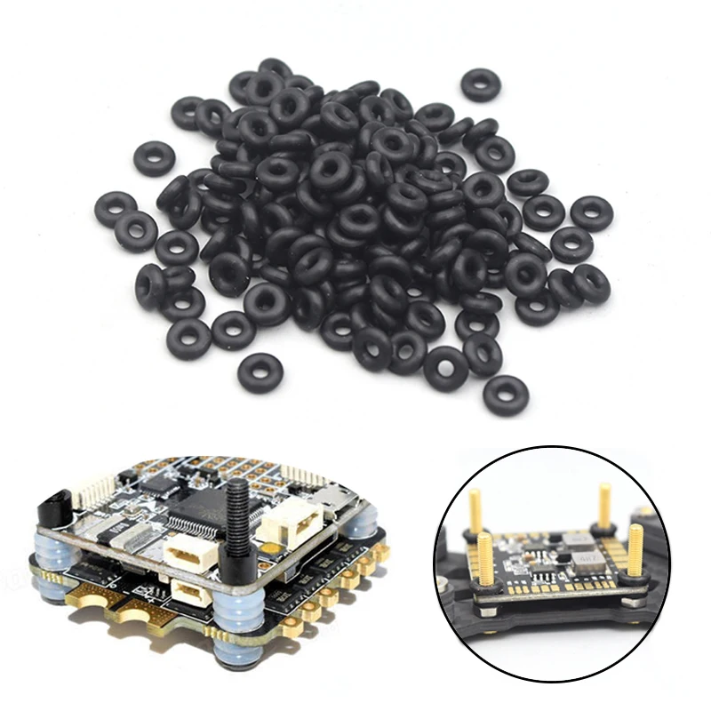 50 Uds M2 M3 O forma arandela de goma de silicona amortiguador antivibración para F3 F4 Flytower controlador de vuelo RC Drone