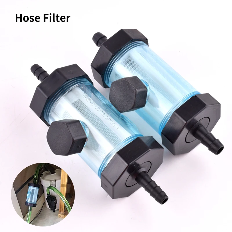 Filtro de manguera de agua de 8mm ~ 25mm, accesorios de riego para jardín, pulverizador para acuario, tanque de peces, filtro de tubería de agua suave, taza, filtro de freno de coche, 1 ud.