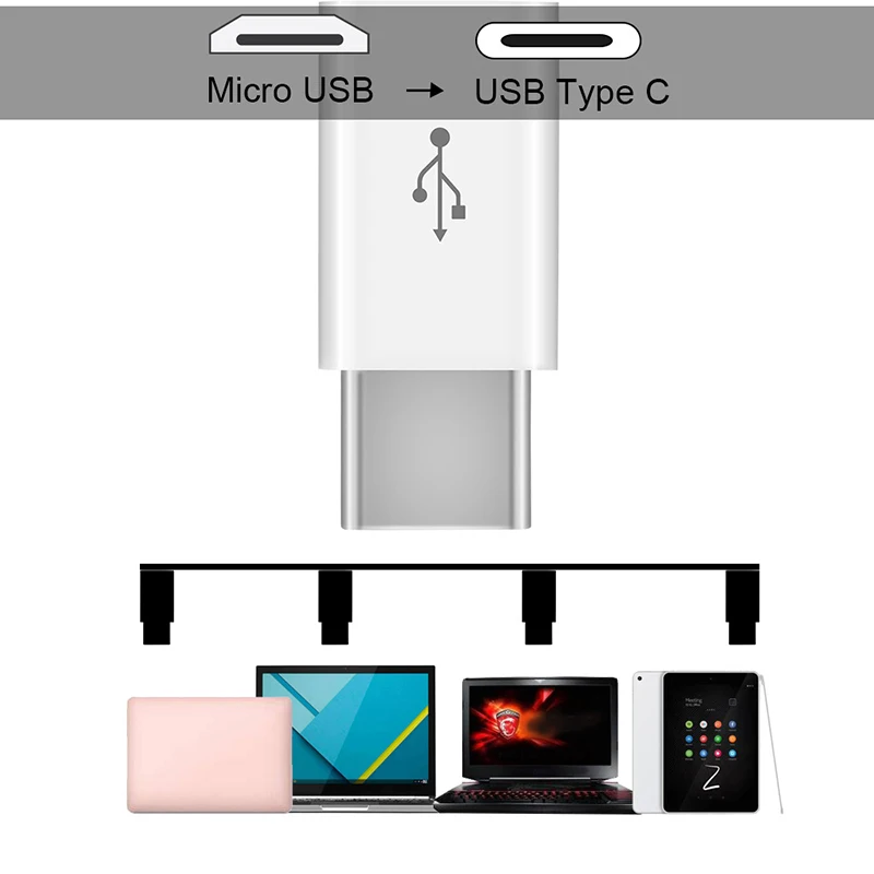 Adaptador de teléfono móvil Micro USB a USB C, conector Microusb para Xiaomi, Huawei, Samsung Galaxy A7, adaptador USB tipo C