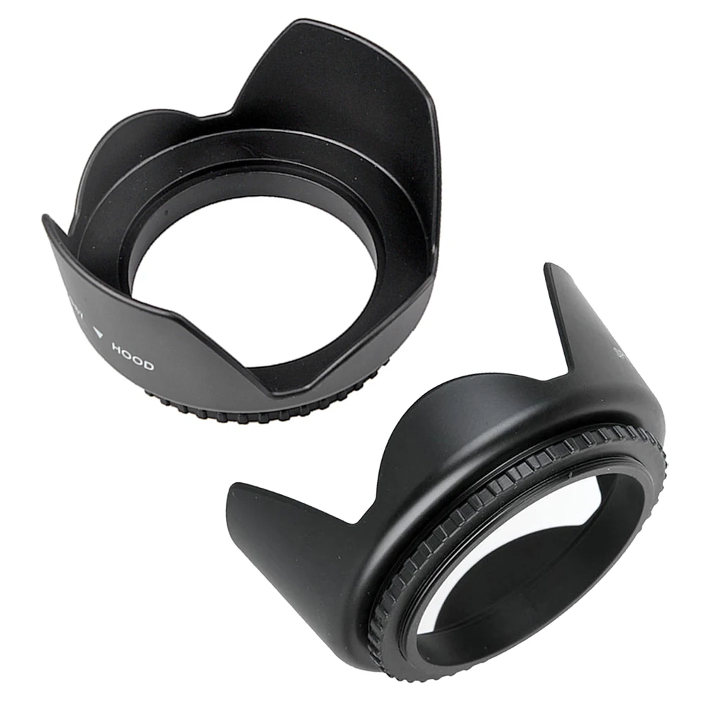 Parasol atornillado para cámara DSLR, parasol con montaje de tornillo de pétalo de flor, 49mm, 52mm, 58mm, 62mm, 67mm, 72mm, 77mm, 82mm, 30 unidades por lote