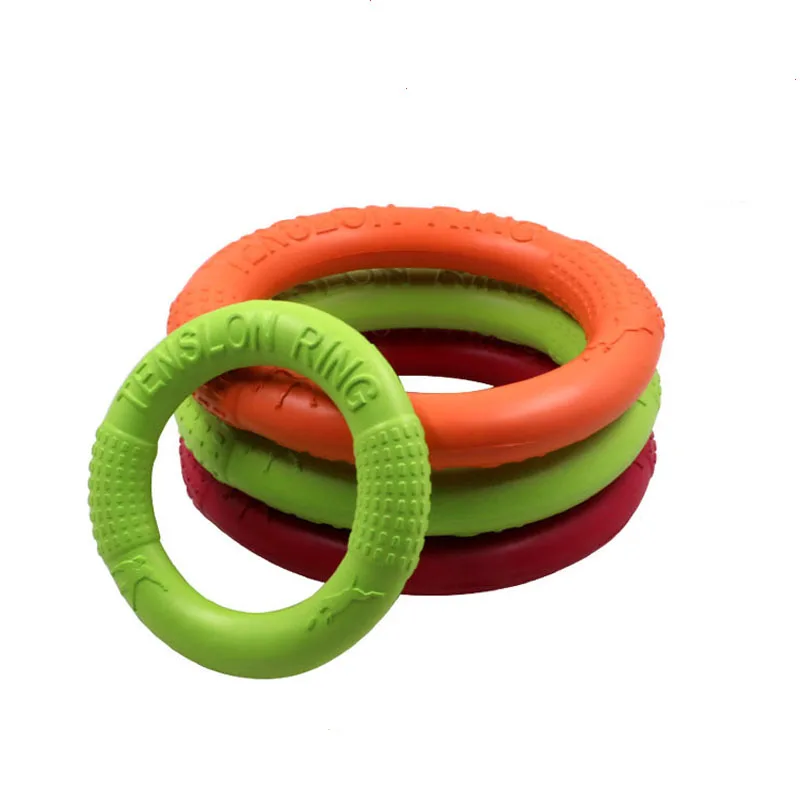 Discos voladores para mascotas, anillo de entrenamiento para perros EVA, extractor resistente a mordeduras, juguete flotante para cachorros, juego interactivo al aire libre, suministro de productos