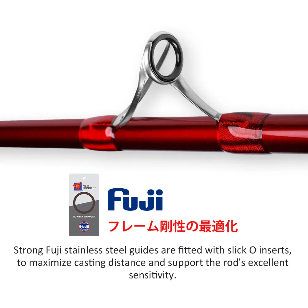 NOEBY-caña de pescar para Surf 397BX 428BX, piezas de Fuji de 3 secciones, plomada de carbono, 100-260g, Japón, cañas de Surf de fundición larga