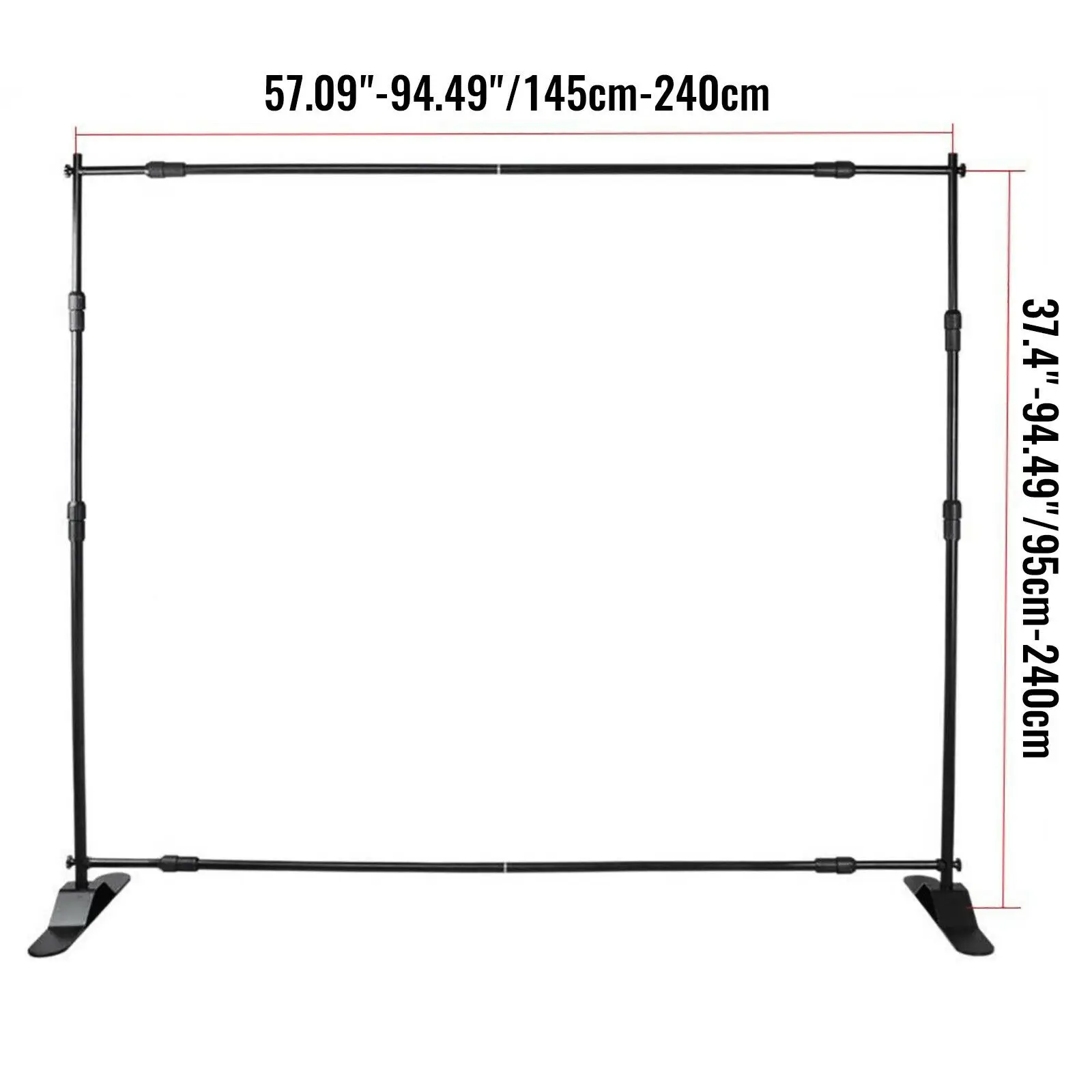 SucceBuy-soporte de fondo telescópico ajustable, soporte de pancarta para sesión fotográfica, vídeo, boda, evento, fiesta, 3x2,4 M