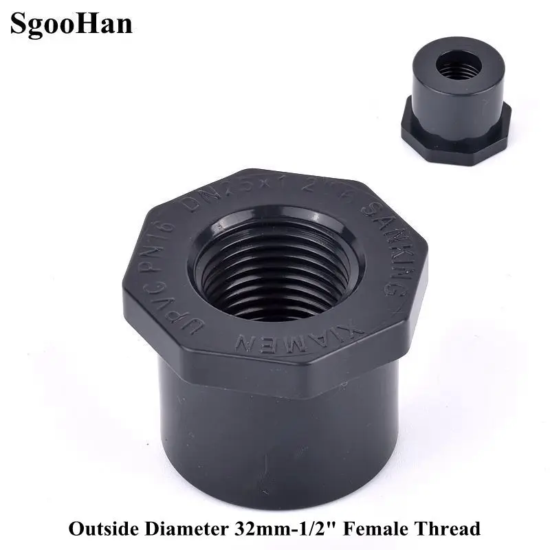 Buje de hilo femenino UPVC, conector reductor recto para riego de jardín, adaptador de tubería de agua para acuario, pecera, 1 ~ 10 Uds.