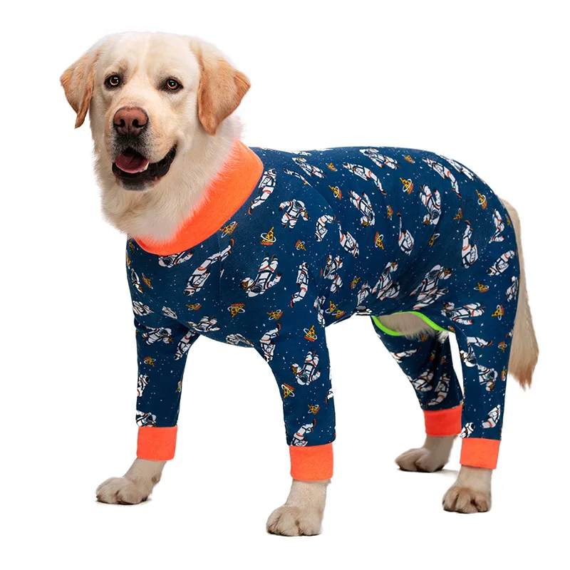 Ropa para perros, pijamas para perros medianos y grandes, mono suave y acogedor para perros, traje de recuperación para mascotas con vientre cubierto completo para niñas y niños, cortable