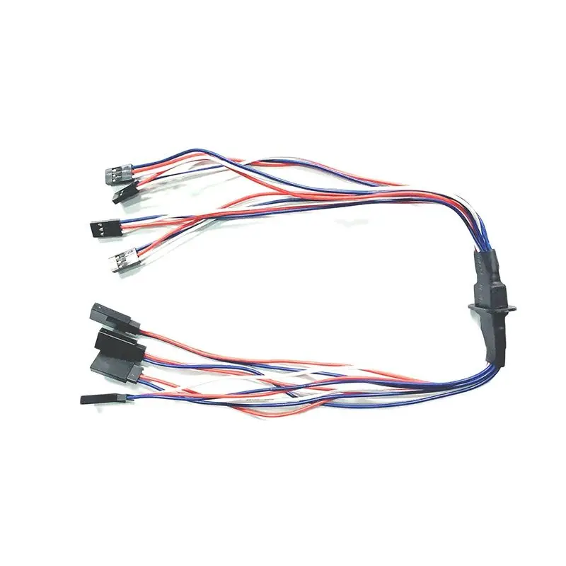 Arnés de cableado de extensión de servomotor MPX de 8 pines con brida, macho y hembra, de 2/3/4 vías, 20 AWG, para avión RC
