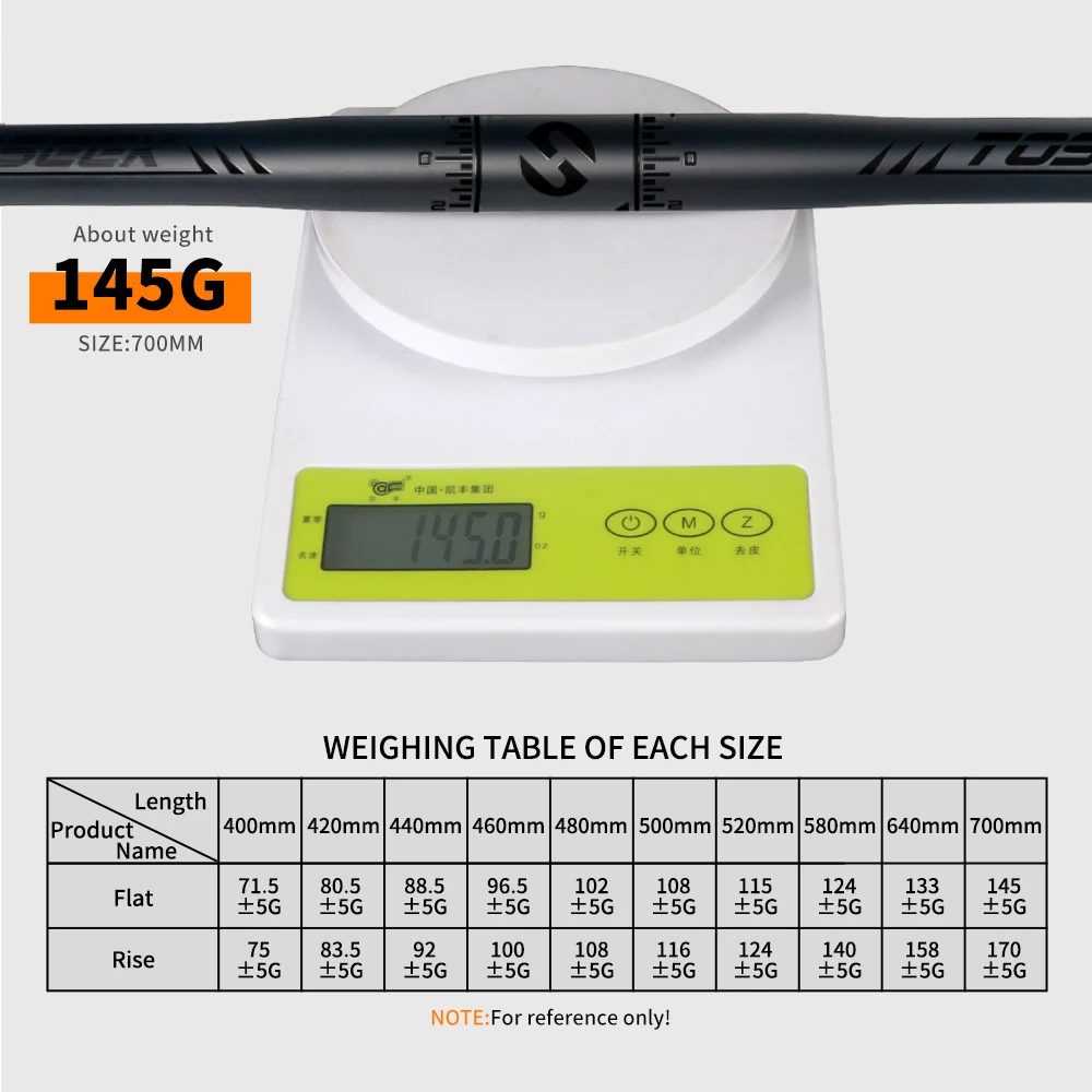 Manubrio de Carbono TOSEEK para Vástago de 25.4mm, Manubrio Plegable para Bicicleta de Montaña, Piezas para Bicicleta Infantil, Barras de Bicicleta, Negro Mate