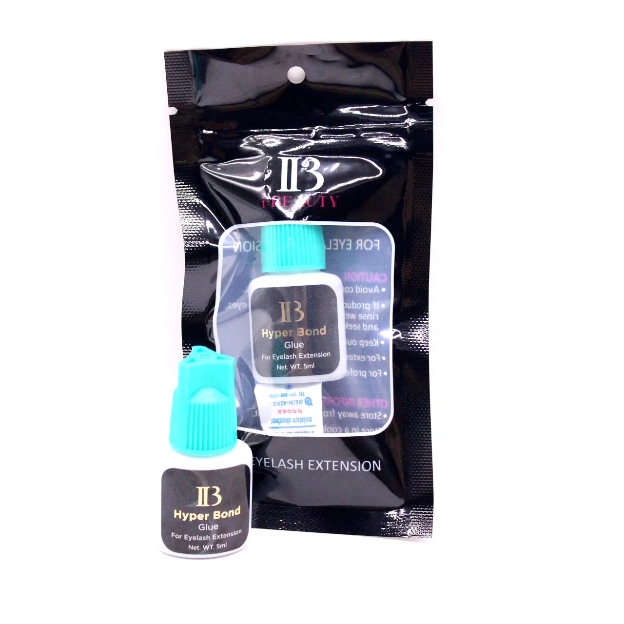 Venta al por mayor, 5ml, pegamento IB Hyper Bond Original de Corea para extensión de pestañas, pegamento para pestañas negras, pegamento para tapa cian de secado rápido 0,5-1s