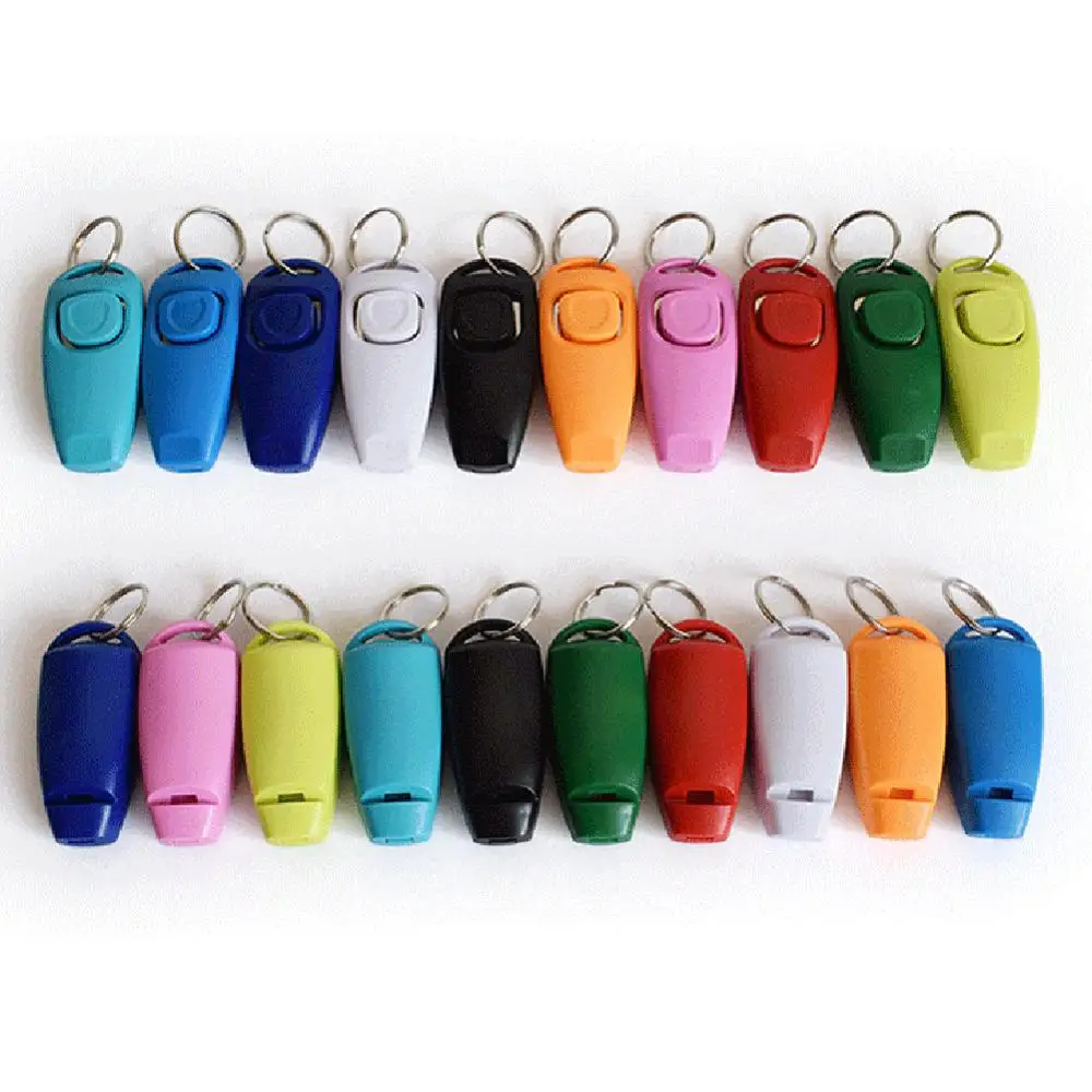 Silbato y Clicker para perro y mascota, herramienta de ayuda de entrenamiento para dejar de ladrar, entrenador portátil, suministros de productos para mascotas, 1 unidad