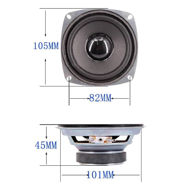 Tenghong 2 uds 4 pulgadas Unidad de altavoces de Audio portátiles 4 Ohm 20W para cine en casa Multimedia sonido música altavoz DIY