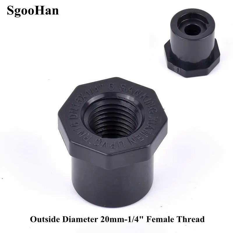 Buje de hilo femenino UPVC, conector reductor recto para riego de jardín, adaptador de tubería de agua para acuario, pecera, 1 ~ 10 Uds.