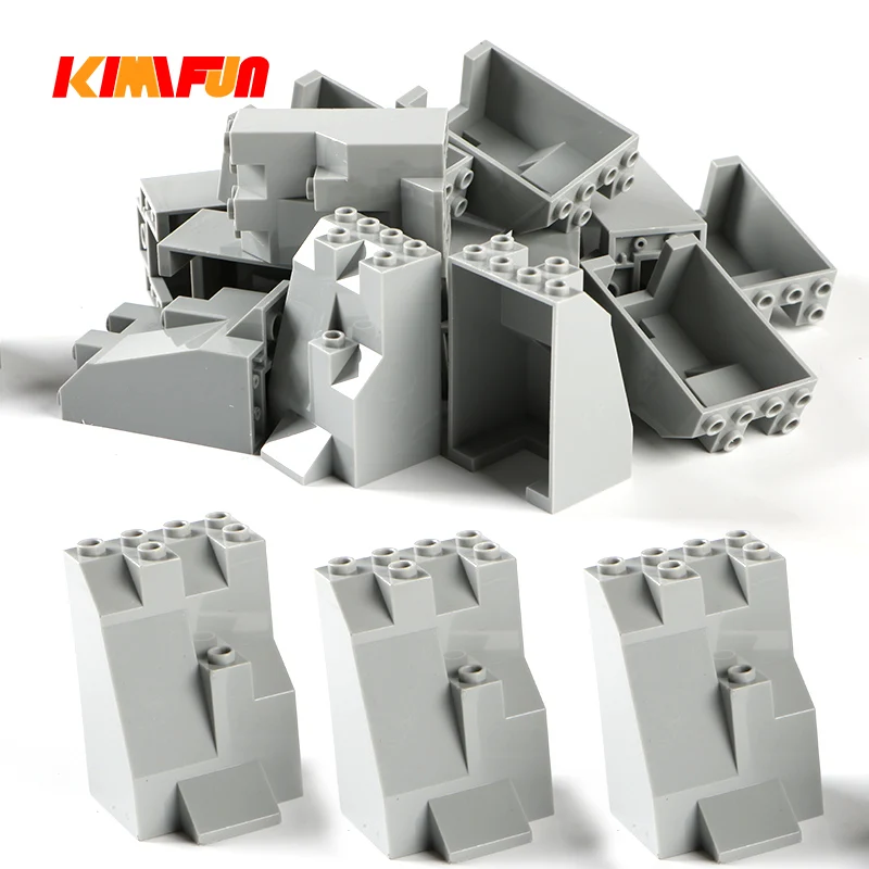 Bloques de construcción Moc para niños, juguete de ladrillos para armar Panel de rocas, Escena de montaña, vista de la calle de la ciudad, a granel, 100g por paquete
