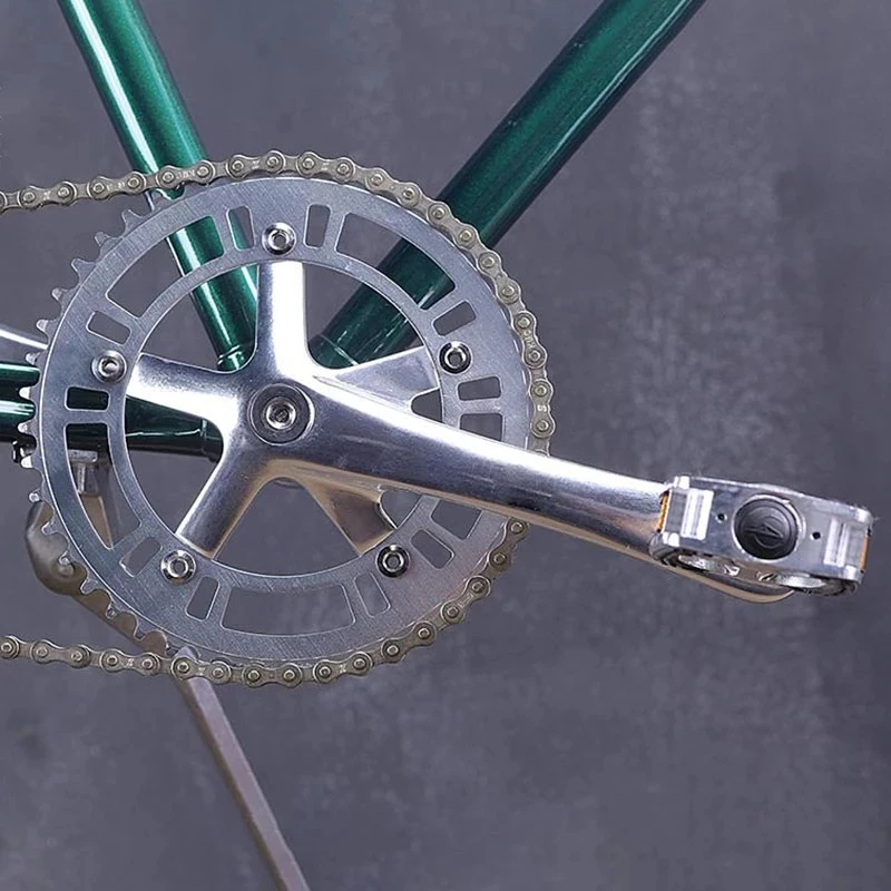 Fixie-platos y bielas BB con orificio cuadrado para bicicleta, rueda dentada de marcha única 46T 130BCD, piñón fijo de aluminio de 170mm