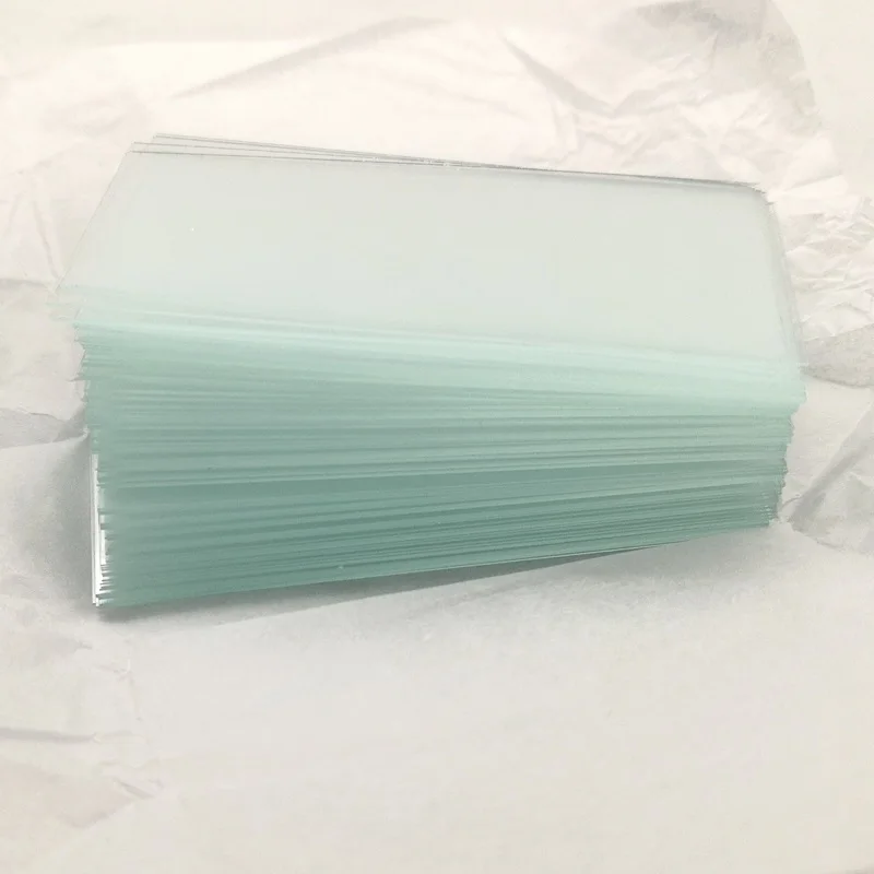 100 Unidades de Portaobjetos de Vidrio para Microscopio de 24x50 mm, Portaobjetos en Blanco, Accesorios para Microscopio, Grosor de 0.13-0.17 mm