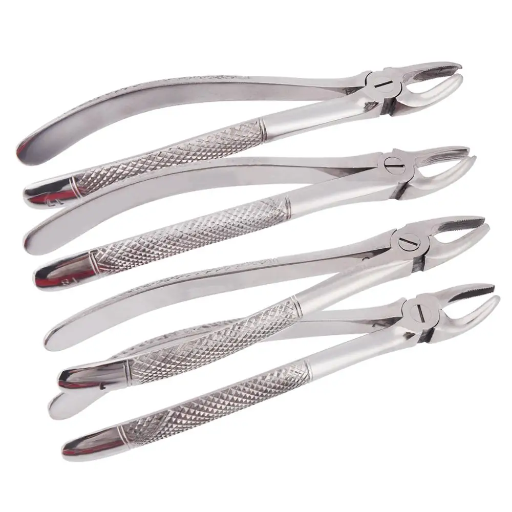 DEAISN 10 unids/set pinzas de extracción de dientes para adultos instrumento de extracción quirúrgica Dental