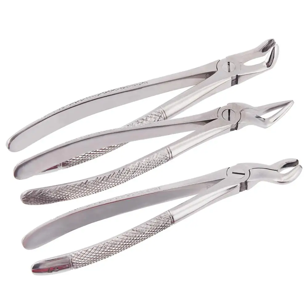 DEAISN 10 unids/set pinzas de extracción de dientes para adultos instrumento de extracción quirúrgica Dental