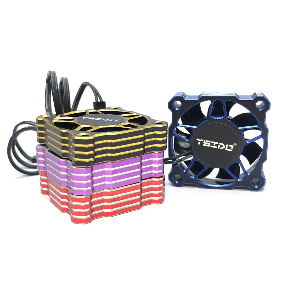 YSIDO 30mm 40mm ventilador de alto RPM potentes tormentas disipador de calor rápido refrigeración de Metal con soporte para 1/8 1/10 1/12 ARRMA Traxxas HSP RC Car