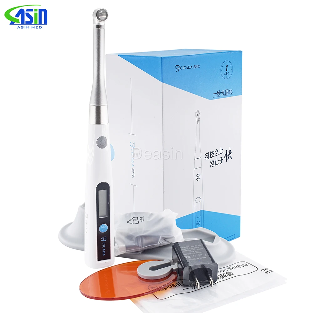 Luz de curado Led inalámbrica Dental, lámpara de curado de 1 segundo, material dental integrado de sombreado horizontal