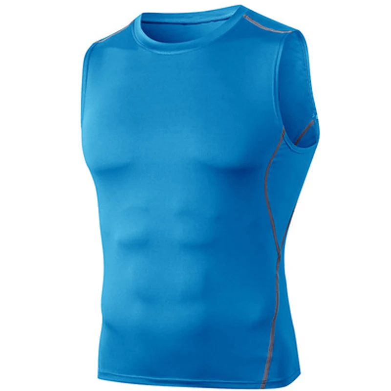 Camisetas de secado rápido para hombre, camiseta sin mangas de compresión, camiseta de entrenamiento para gimnasio