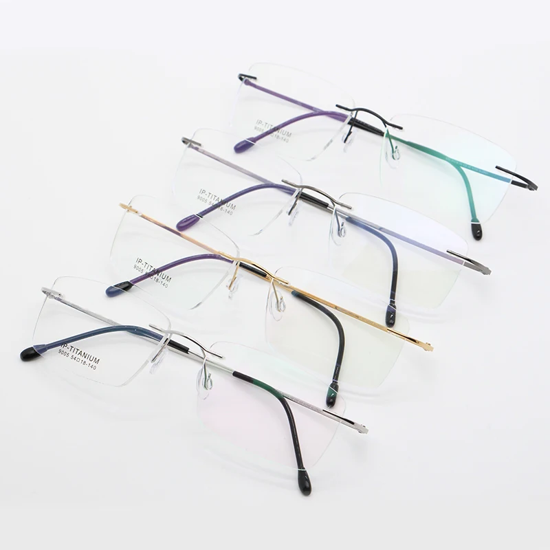 BCLEAR, montura de gafas graduadas sin montura para hombres, montura de gafas ópticas para miopía, gafas coreanas de gama alta de marca lujosa transparente para hombres