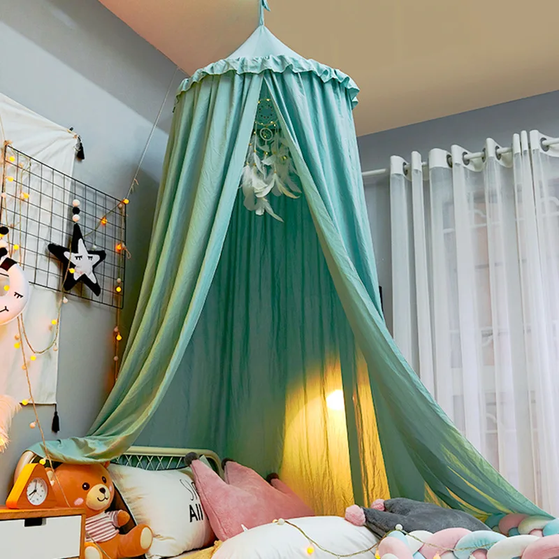 Mosquitera con cúpula colgada para bebés y niños, tienda de campaña para cuna, ropa de cama para niñas y niños, decoración para sala de estar, dosel de esquina, mosquitera para bebé