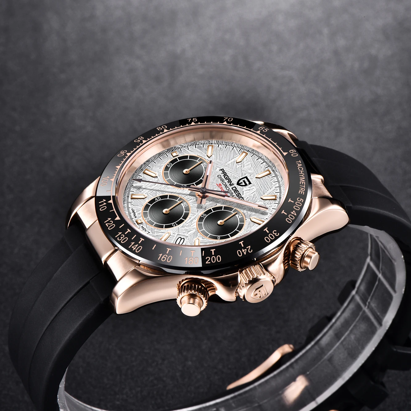 PAGANI DESIGN 2026 NUEVO 1664 Reloj de Hombre con Esfera de Meteorito, Reloj de Cuarzo de Lujo con Zafiro para Hombre, Cronógrafo Deportivo, Reloj Hombre
