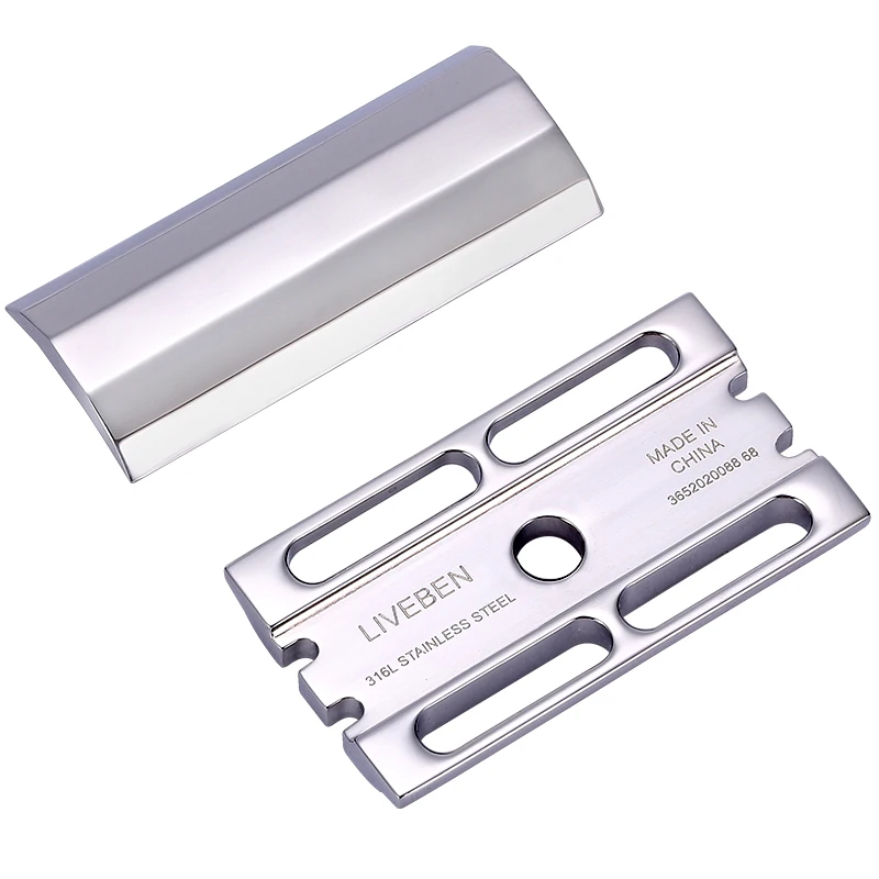 Accesorios para afeitadora Manual con cabezal de afeitar de seguridad de doble filo de acero inoxidable CNC 316L (sin mango)