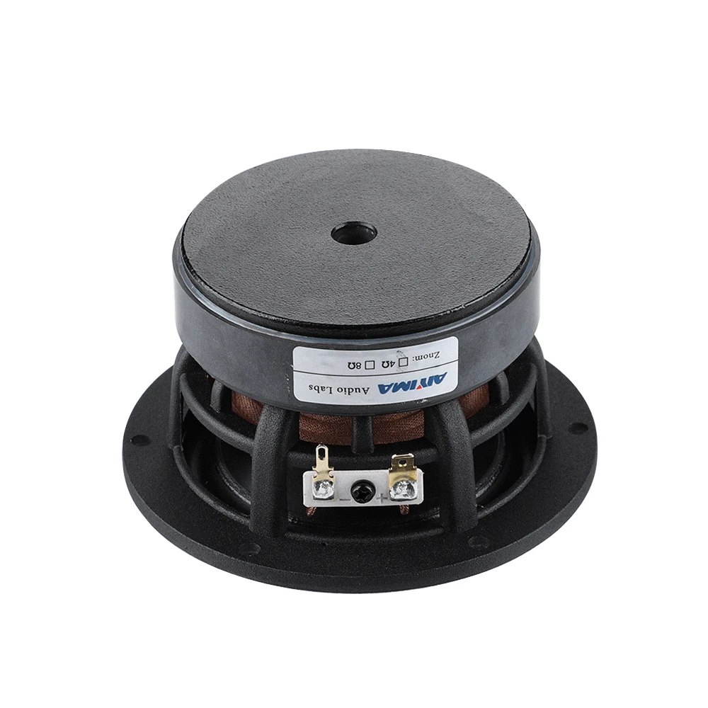 AIYIMA-altavoz de graves de rango medio para cine en casa, altavoz de graves de 4 pulgadas, 4, 8 Ohm, 50W, tipo bala de aluminio, Hifi, 1 unidad