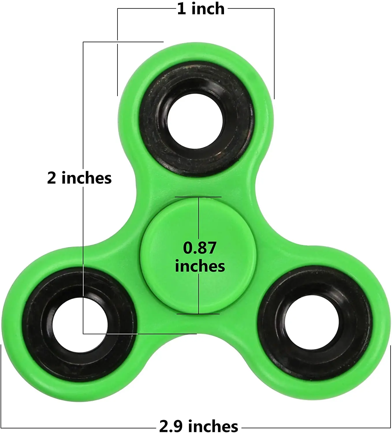 ABS Fidget Spinner EDC Spinner para autismo TDAH Anti estrés Tri-Spinner alta calidad adultos niños juguetes divertidos