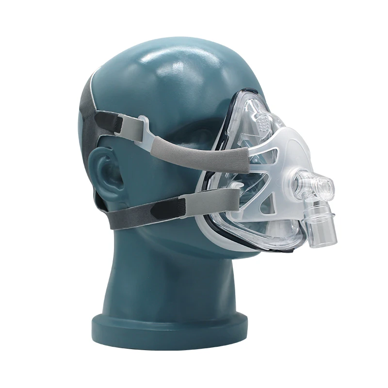 BMC-mascarilla facial completa CPAP F1A, máscara con casco S/M/L, 3 tamaños, cojines para máquina CPAP, respiración de aire médica, Apnea del sueño, antirronquidos