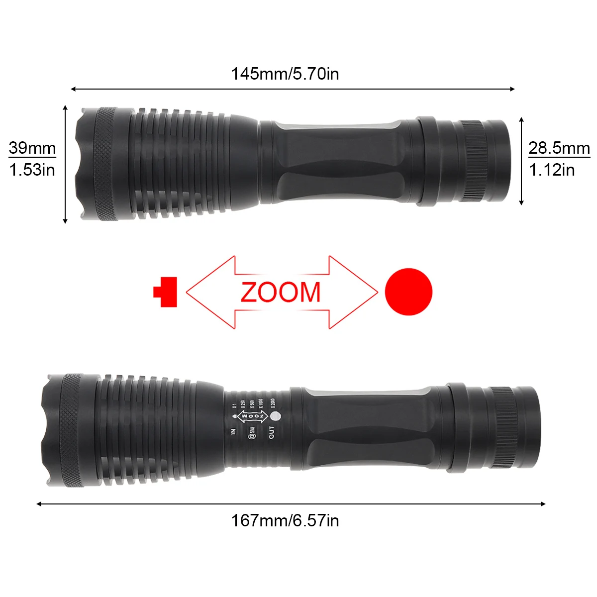 Linterna IR de seguridad de 850nm y 940nm, foco con zoom, luz infrarroja para caza, impermeable, visión nocturna, lámpara para Rifle